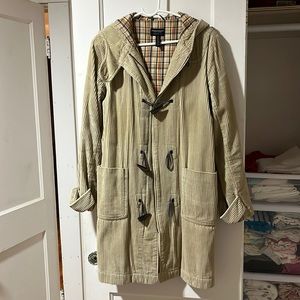 Corduroy vintage long sleeve toggle jacket
